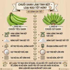 Chuoi Tieu Vs Chuoi Su Lam Tinh Bot Chuoi Hnt Loai Nao Tot Hon